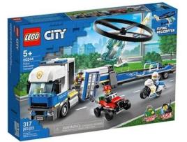 LEGO City:  Transporte de Helicóptero da Polícia - 60244 (Idade mínima: 5 - 317 Peças)