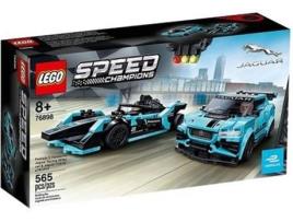 LEGO Speed Champions: Formula E Panasonic Jaguar Racing GEN2 car & Jaguar I-PACE eTROPHY - 76898 (Idade mínima: 8 - 565 Peças)