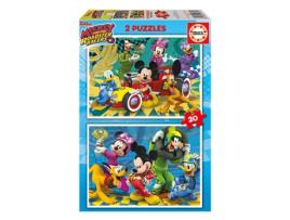 Conjunto de 2 Puzzles EDUCA Mickey & Racers (20 Peças)