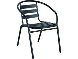 Cadeira KASA 7055069 Cinzento (Metal e Rattan - 86 x 54 x 58 cm)