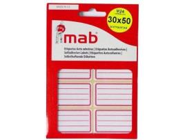 Etiquetas Identificação Dossier MAB (Branco e Vermelho - 33x52 mm - 24 Etiquetas)