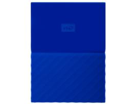 Disco HDD Externo WESTERN DIGITAL My Passport  1 TB (Azul - 1 TB - USB 3.0)