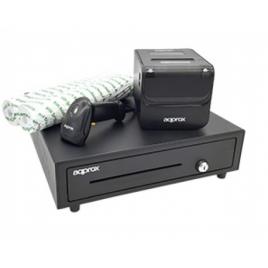 Pack TPV APPROX 4180 - Impressora POS80AMUSE + Gaveta CASH01 + Scanner LS02AS + Rolo