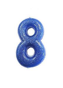 Vela Glitter Nº8 - Azul