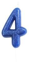 Vela Glitter Nº4 - Azul