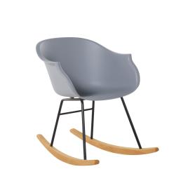 Cadeira de baloiço em plástico cinzento HARMONY