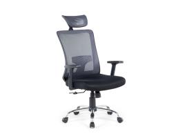 Cadeira de escritório giratória e ajustável preta e cinzenta NOBLE