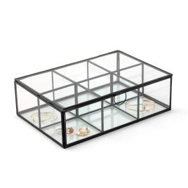 La Redoute Interieurs Caixa com vários compartimentos, em vidro e metal, Uyova 