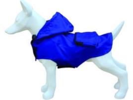 Capa de Chuva para cães  Bolso 50 cm Azul