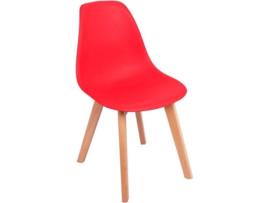 Cadeira  Kelen (Vermelho - 47 x 82 x 53 cm - Polipropileno - Madeira)