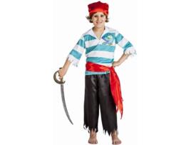 Fato de Menino  Pirata Com Papagaio (Tam: 7 a 9 anos)