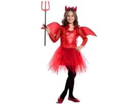Fato de Menina  Diaba Vermelha Com Asas (Tam: 7 a 9 anos)