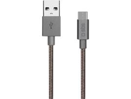 Cabo  Metal (USB - USB-C - 1.5m - Cinza)