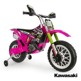 Moto Cross Kawasaki Pink 6V
