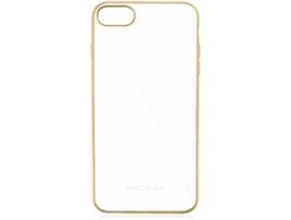 Capa iPhone 7, 8 MACALLY Clear Dourado