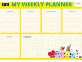 Planner Semanal BT21 A4 BT21