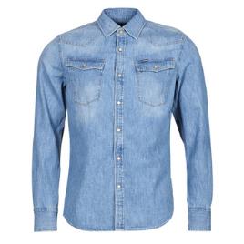 G-Star Raw  Camisas mangas comprida 3301 SLIM SHIRT LS  Azul Disponível em tamanho para homem. XXL,S,M,L,XL.Homem > Roupas > Camisas mangas compridas 