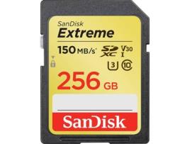 Extreme SDXC SANDISK 256GB 150MB/s V30 UHS-I U3