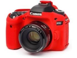 Capa de silicone EASYCOVER Canon 80D Vermelho