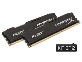 Memória RAM DDR3 HYPERX Fury (2 x 4 GB - 1600 MHz - CL 10 - Preto)