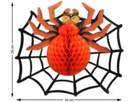 Decorações de Halloween DISFRAZZES Lanterna com Aranha e Teia de Aranha (43x39 cm)