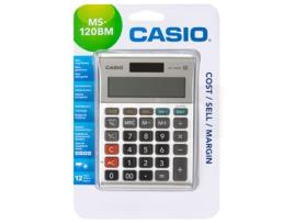 Calculadora Básica CASIO MS-120 BM Cinzento (12 dígitos)