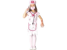 Fato de Menina  Enfermeira Zombie (Tam: 10 a 12 Anos)