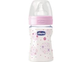 Biberão Silicone CHICCO Well-Being+ 0 Meses Rosa (150 ml)