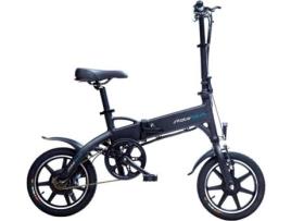 Bicicleta Elétrica SKATEFLASH Folding E-bike Compact Preta (Velocidade Máx: 25 km/h  Autonomia: 40 km)