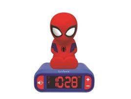 Despertador LEXIBOOK Digital Spiderman com Lâmpada 3D e Rádio. (Azul Escuro)