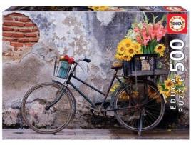Puzzle EDUCA BORRAS Bicicleta Con Flores (500 Peças)