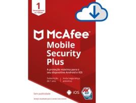 Software MCAFEE Mobile Security Plus (1 Dispositivo - 1 Ano - Android e IOS - Formato Digital)