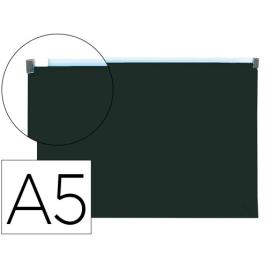 Envelope Plástico A5 com Mola Preto Opaco 12 Unidades