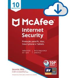 McAfee Internet Security - 10 Dispositivos - 1 Ano