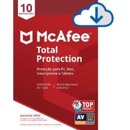 McAfee Total Protection - 10 Dispositivos - 1 Ano