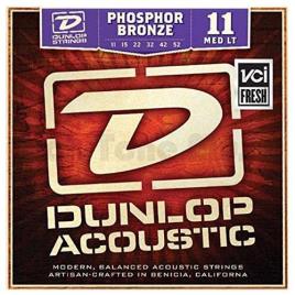 Jogo de Cordas Dunlop Phosphor Bronze Medium Light 11-52 para Guitarra Acústica