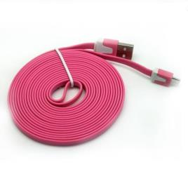 New Mobile Cabo 3m Flat Micro USB Rosa