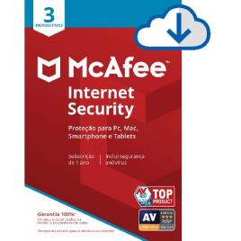 McAfee Internet Security - 3 Dispositivos - 1 Ano