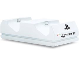 Carregador Duplo 4Gamers para Comandos PS4 - Branco