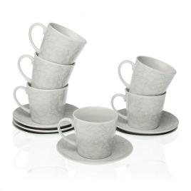 Conjunto de Chávenas de Café Porcelana (12 Peças)