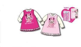 Conjunto vestido veludo e camisola Minnie Disney - Rosa