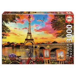 Puzzle Pôr do Sol Paris 3000 peças