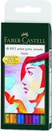 Faber Castell - Marcadores Pitt Pincel - Cx.6 Unidades