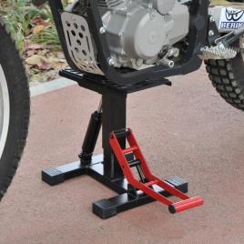 Plataforma Elevação para Motocicletas Ajustável Macaco Elevador para Reparação Estacionar 28x17,5x24,5-35,5cm Preto