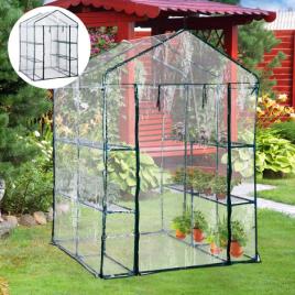 Estufa Transparente de jardim para Platas com 3 Andares 143x143x195cm