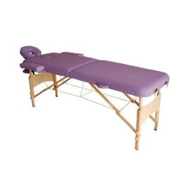 Marquesa acolchoada de madeira dobrável e portátil para fisioterapia esporte 182x60cm roxo