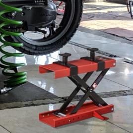 Plataforma Elevadora para Motocicletas com Altura Ajustável de 19-53cm Carga Máxima 500kg para Estacionar ou Reparar Oficina Ga