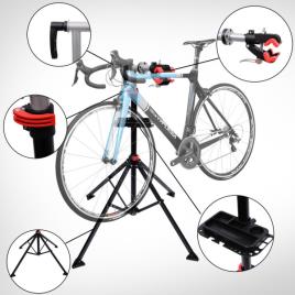 HOMCOM Kit de recuperação de bicicleta com suporte e bandeja - Tubo PP + aço Q195 - 100x100x190 cm (altura 100-190 cm)