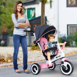 triciclo bebê 4 em 1 para crianças +18 meses Controle Parental