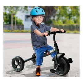 Triciclo para Crianças aima de 18 Meses com campainha rodas de segurança 74 x 49 x 55 cm Preto